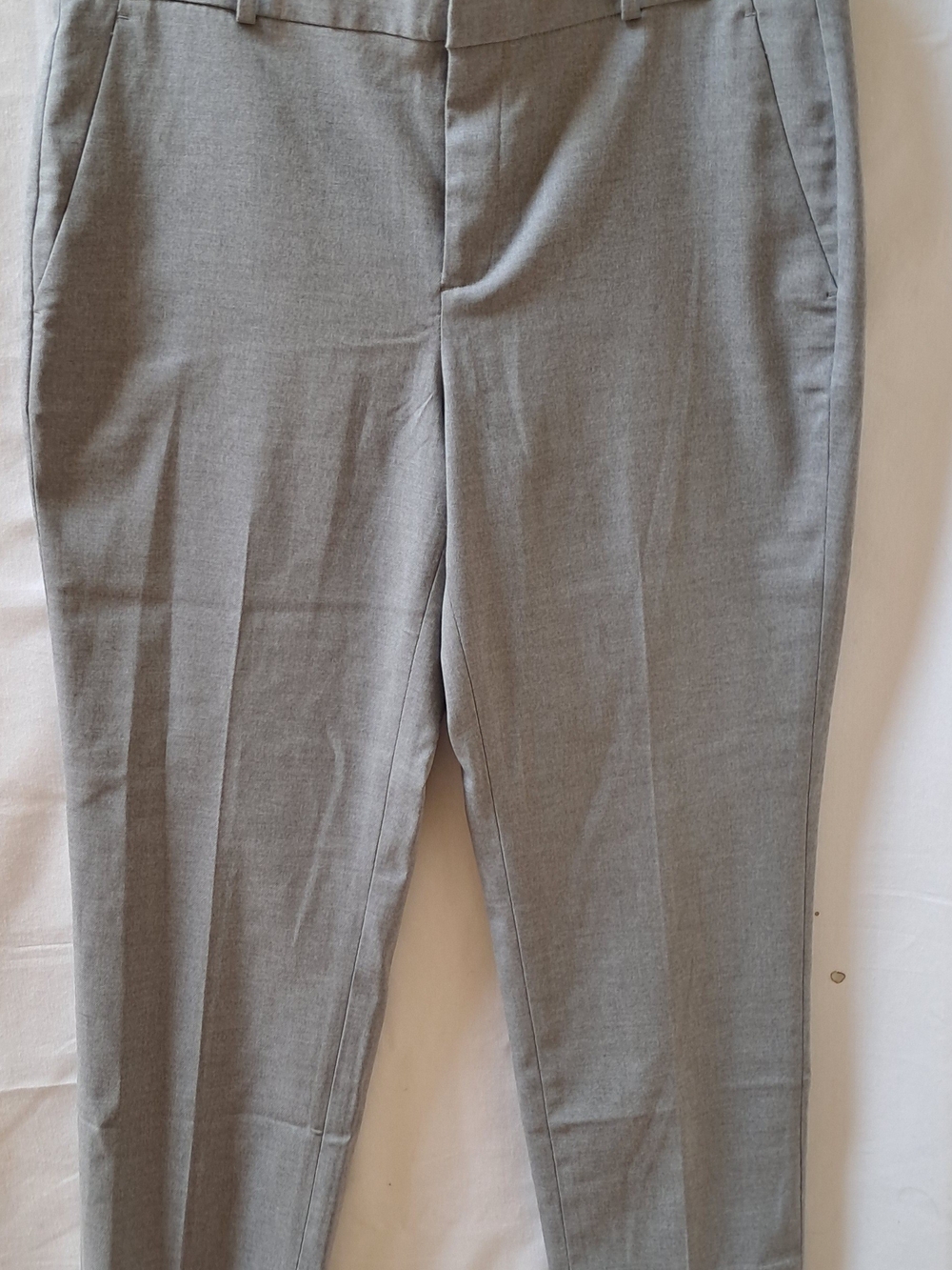 Banana Republic Mens Gray Tailored Dress Pants Trousers Light Grey Heather